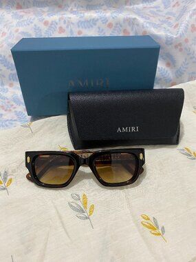 AMIRI Square-Frame Sunglasses with Brown Gradient Lenses